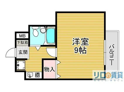 シャトレ下新庄(1K/5階)の間取り写真