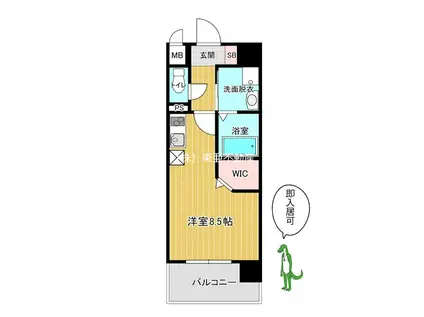 CHAINON坪井(ワンルーム/9階)の間取り写真