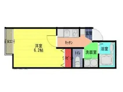 マルシェ春日部(1K/1階)の間取り写真