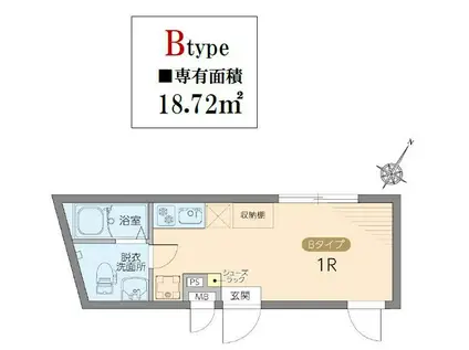 レピュア雪谷レジデンス(ワンルーム/1階)の間取り写真