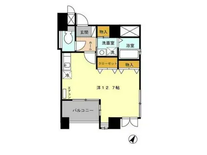 グッドウェイフジミ(ワンルーム/2階)の間取り写真