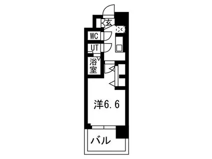 ファステート江坂ランウェイ(1K/4階)の間取り写真