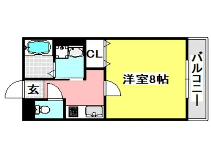 カーサ・エスペランサ(1K/1階)の間取り写真