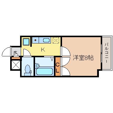 コージーコートこもれび館(1K/5階)の間取り写真
