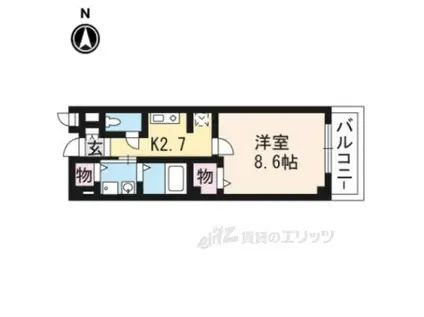 フレッシュリーⅠ(1K/1階)の間取り写真