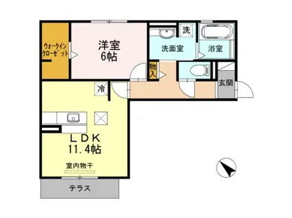 アルト8(1LDK/1階)の間取り写真