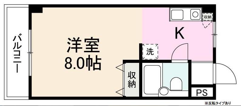 サンヴェルデ太田(ワンルーム/2階)の間取り写真