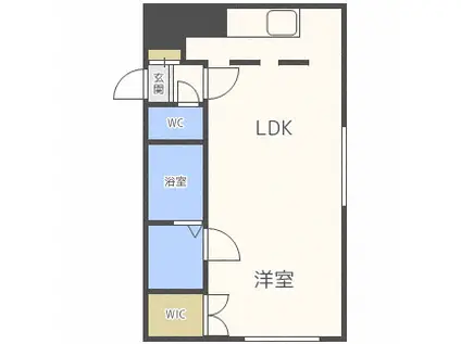 グランコンフォート麻生(1LDK/2階)の間取り写真