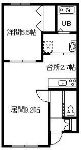 WILL(1LDK/1階)の間取り写真
