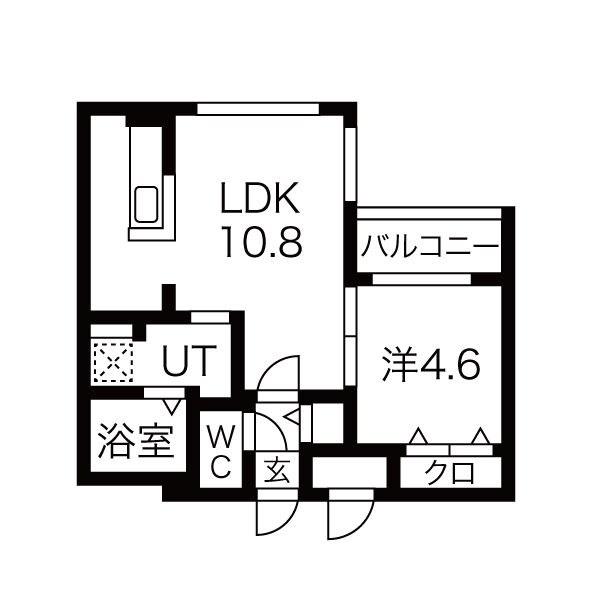 DRUM HORSE22(1LDK/3階)の間取り写真