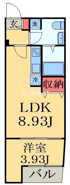 VAU HOUSE青葉の森(1LDK/1階)の間取り写真