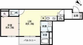 F ASECIA-HK(1LDK/2階)の間取り写真