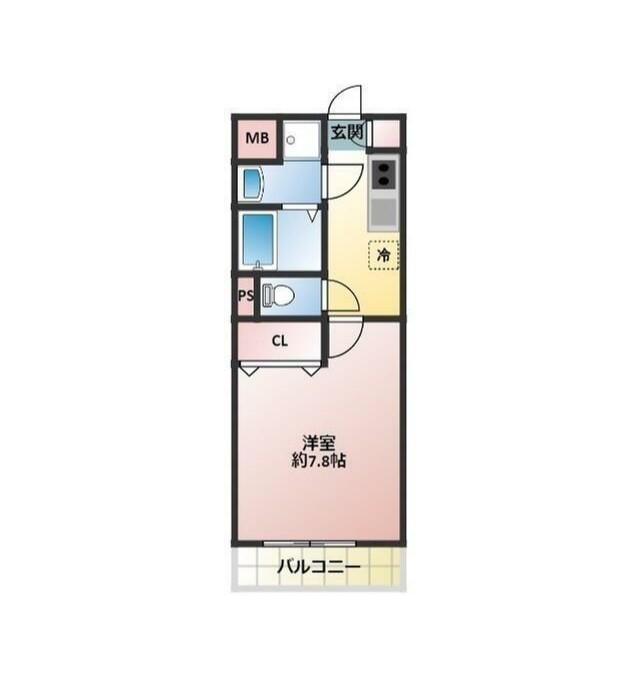 クレールみずほ(1K/1階)の間取り写真