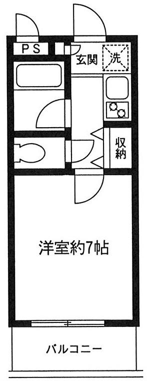 ル・クラージュ(1K/2階)の間取り写真