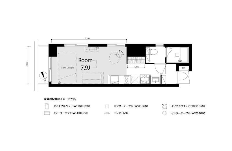 GSハイム芝大門(ワンルーム/3階)の間取り写真