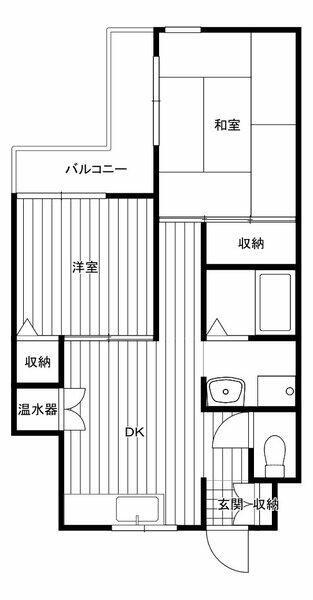 ドミール太陽II(2DK/3階)の間取り写真