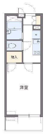 ベイサイドコート横浜(1K/1階)の間取り写真
