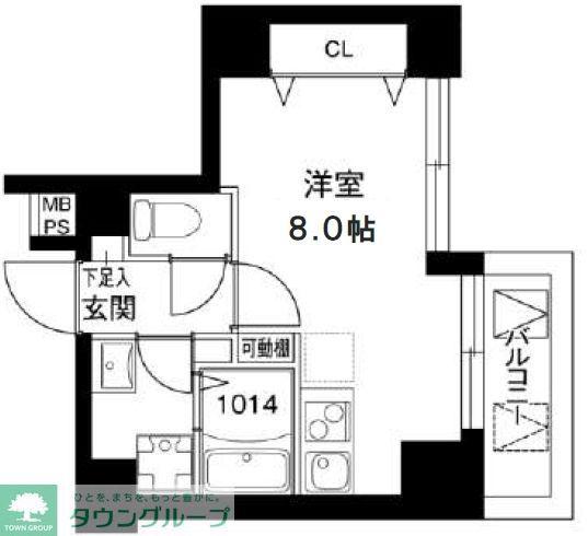 レオーネ川崎(ワンルーム/6階)の間取り写真