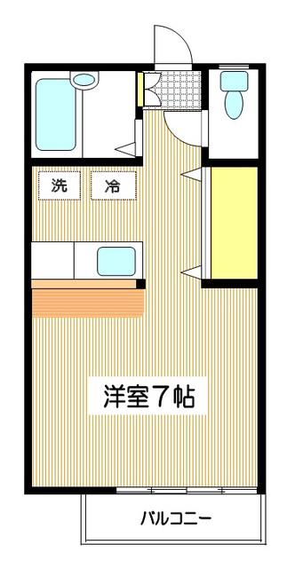 リビオンハイム(ワンルーム/1階)の間取り写真
