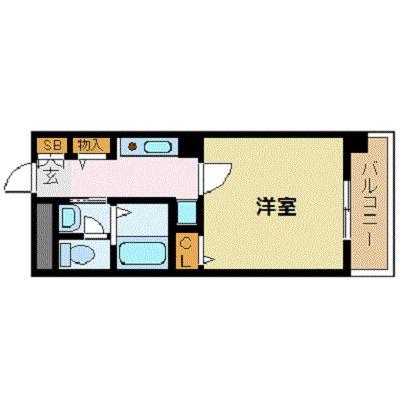 フィネス昭和町(1K/4階)の間取り写真