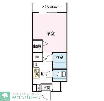 アカデミア清新(1K/4階)の間取り写真