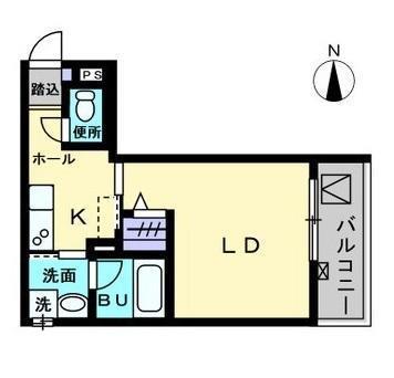MAISON DE QUATRE III(1K/4階)の間取り写真