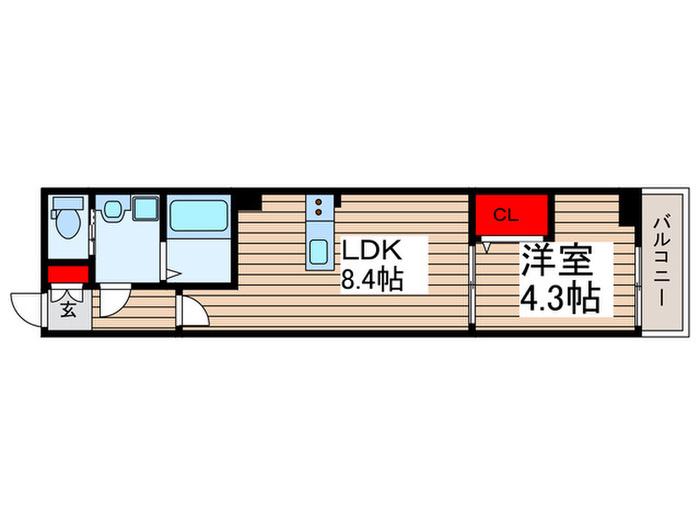 SHELL MAISON(1LDK/1階)の間取り写真