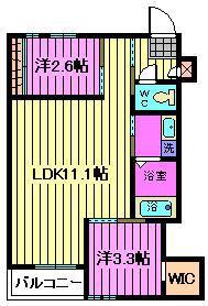 REGALEST KB 土呂駅前(2LDK/2階)の間取り写真