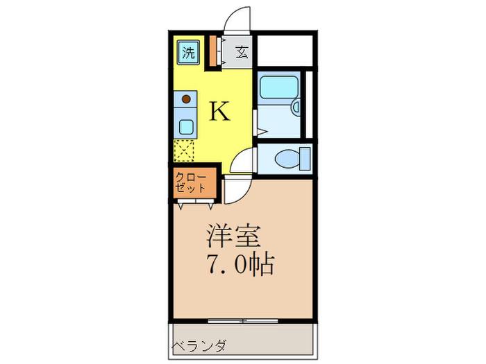 ハイムフロイデ(1K/5階)の間取り写真