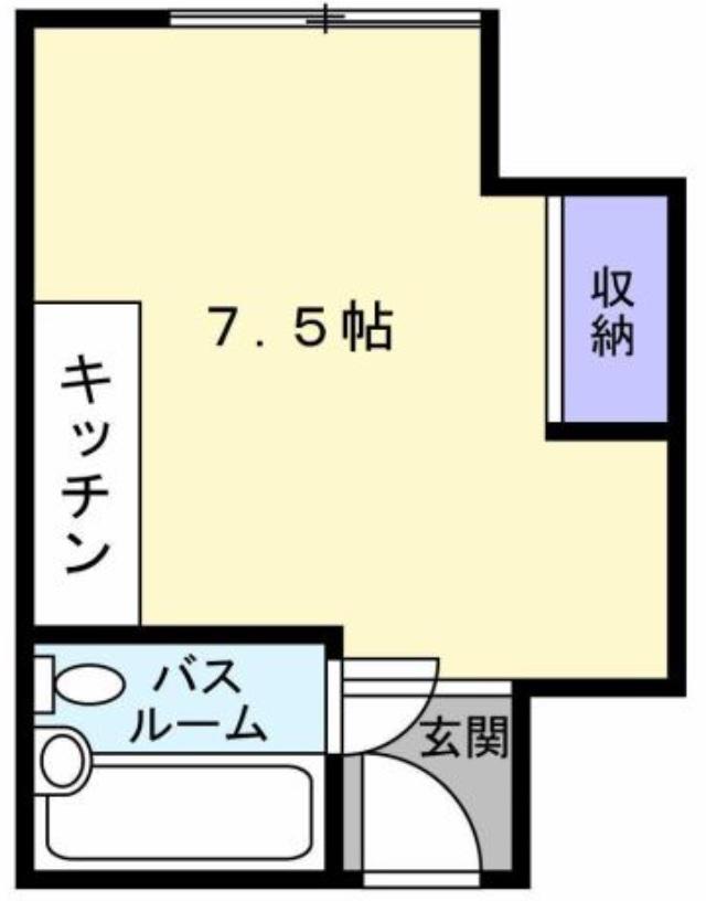 コーポ土樋(ワンルーム/4階)の間取り写真