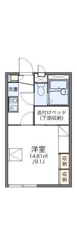 レオパレスUNI(1K/1階)の間取り写真