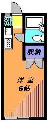 第2フラワーハイツ(ワンルーム/1階)の間取り写真