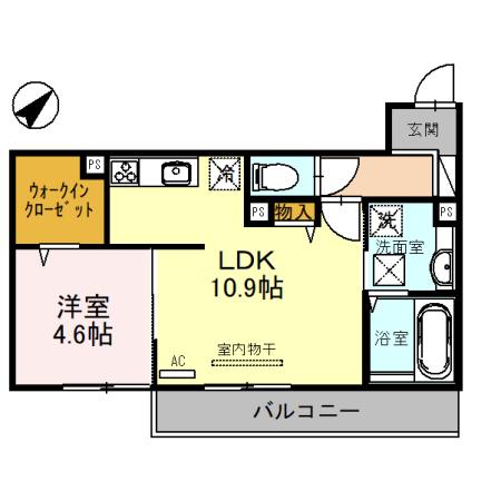 フラン苅原(1LDK/2階)の間取り写真