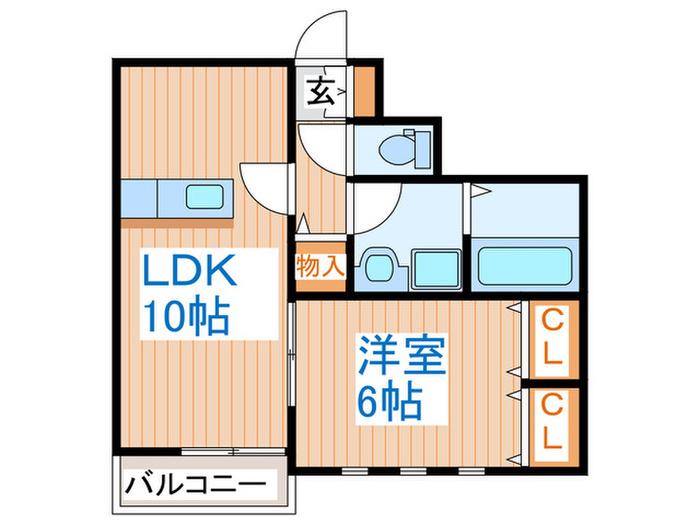 GRANDE神谷沢壱番館(1LDK/1階)の間取り写真