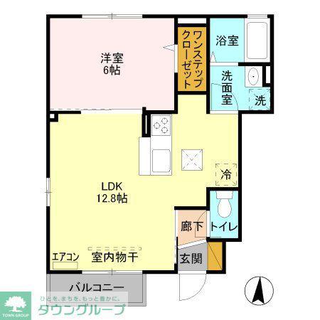 ジョージア(1LDK/1階)の間取り写真