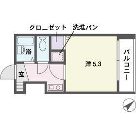ピエ・タ・テール(1K/4階)の間取り写真