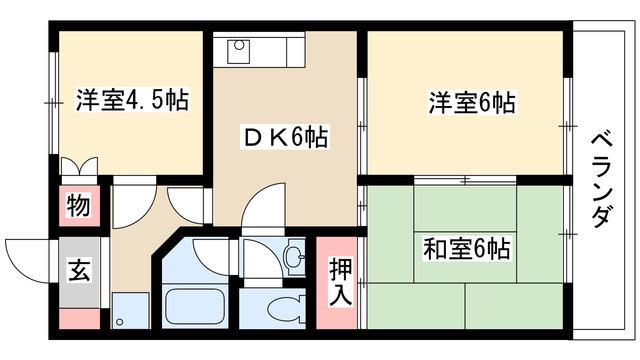 中根ハイツ(3DK/3階)の間取り写真