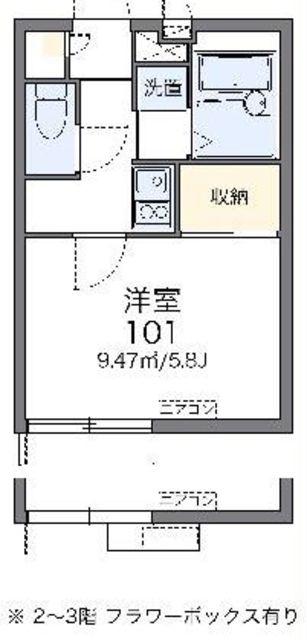 レオパレススター(1K/3階)の間取り写真