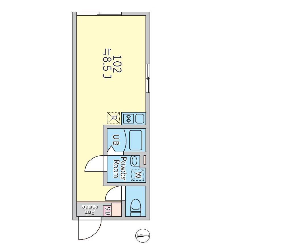 BLOOM TOWER OSHIAGE(ワンルーム/1階)の間取り写真