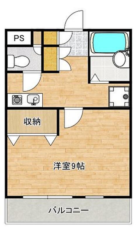 ルミエール(1K/2階)の間取り写真