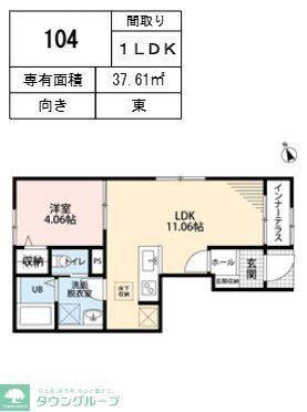 リーブルファイン春日部樋堀(1LDK/1階)の間取り写真