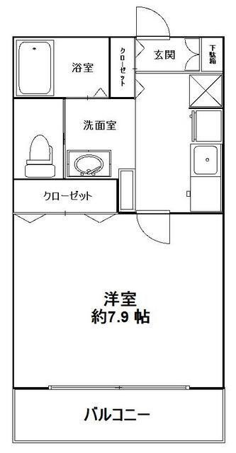 キャメル八潮VI(1K/3階)の間取り写真