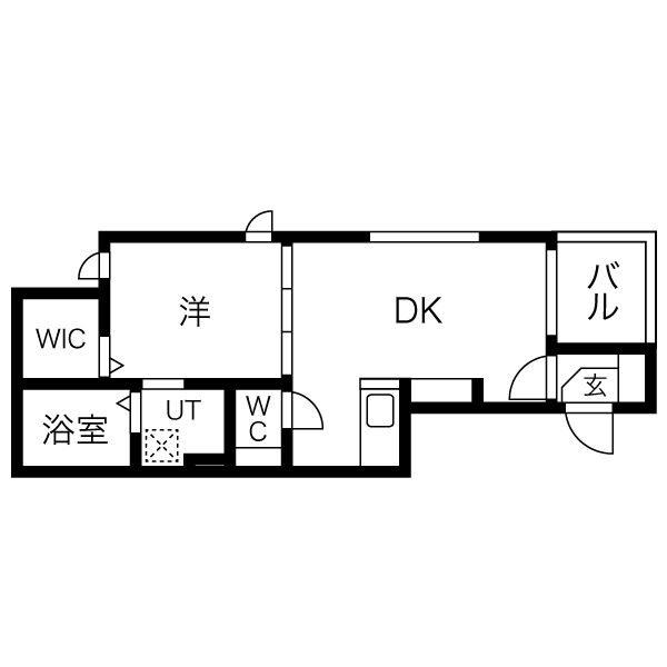 LA FILLE GOKISO(1LDK/3階)の間取り写真