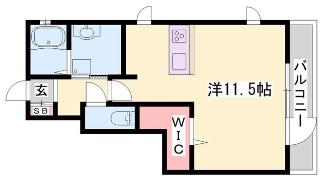 ラ・ルーチェ807 A棟(1LDK/1階)の間取り写真