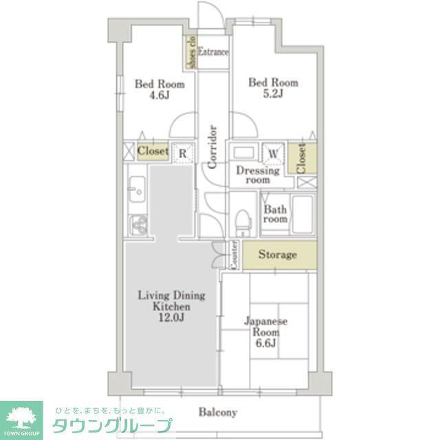 アーバンパーク常盤台公園 D棟(3LDK/6階)の間取り写真