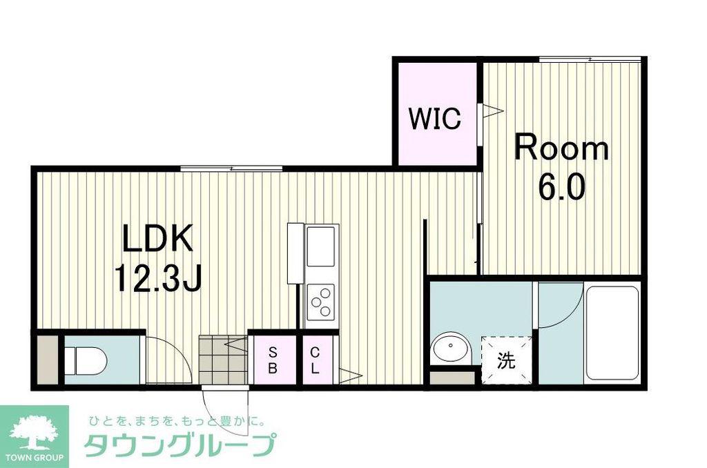 LA PAUSE I(1LDK/1階)の間取り写真