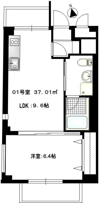 BCASA 南砂(1LDK/2階)の間取り写真