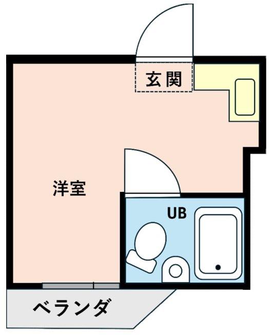D.1柏町(ワンルーム/3階)の間取り写真