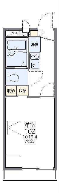レオパレス小茂根(1K/1階)の間取り写真