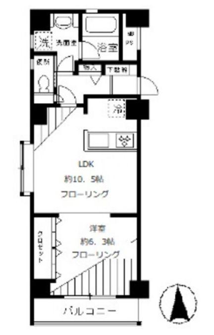 パディ初台(1LDK/3階)の間取り写真